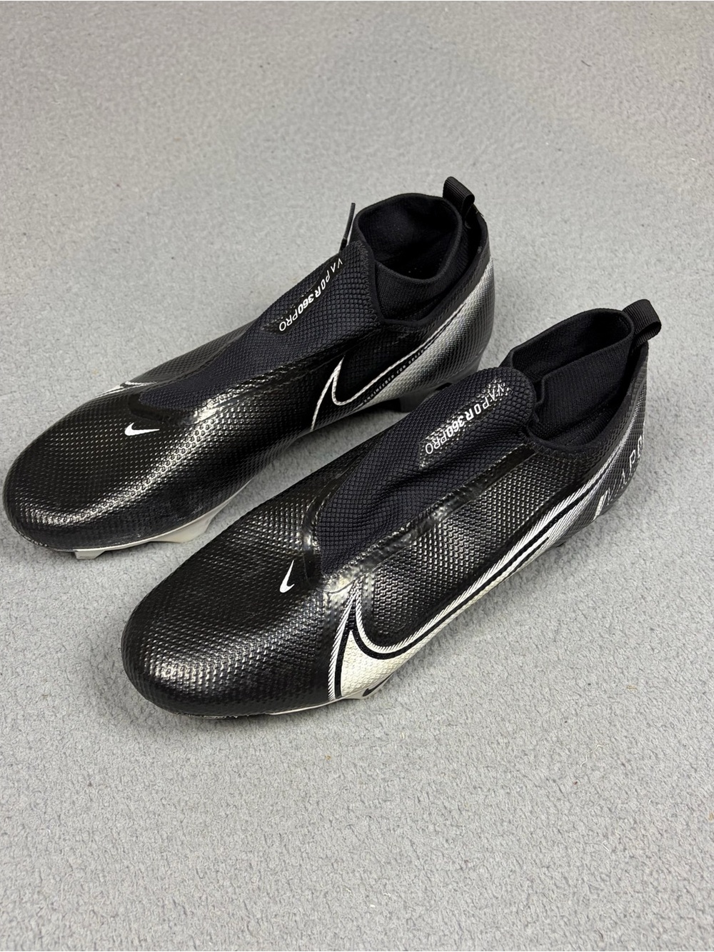 Nike Vapor Edge Pro 360 Cleats Mens 14 Black White Football Athletic AO8277-001